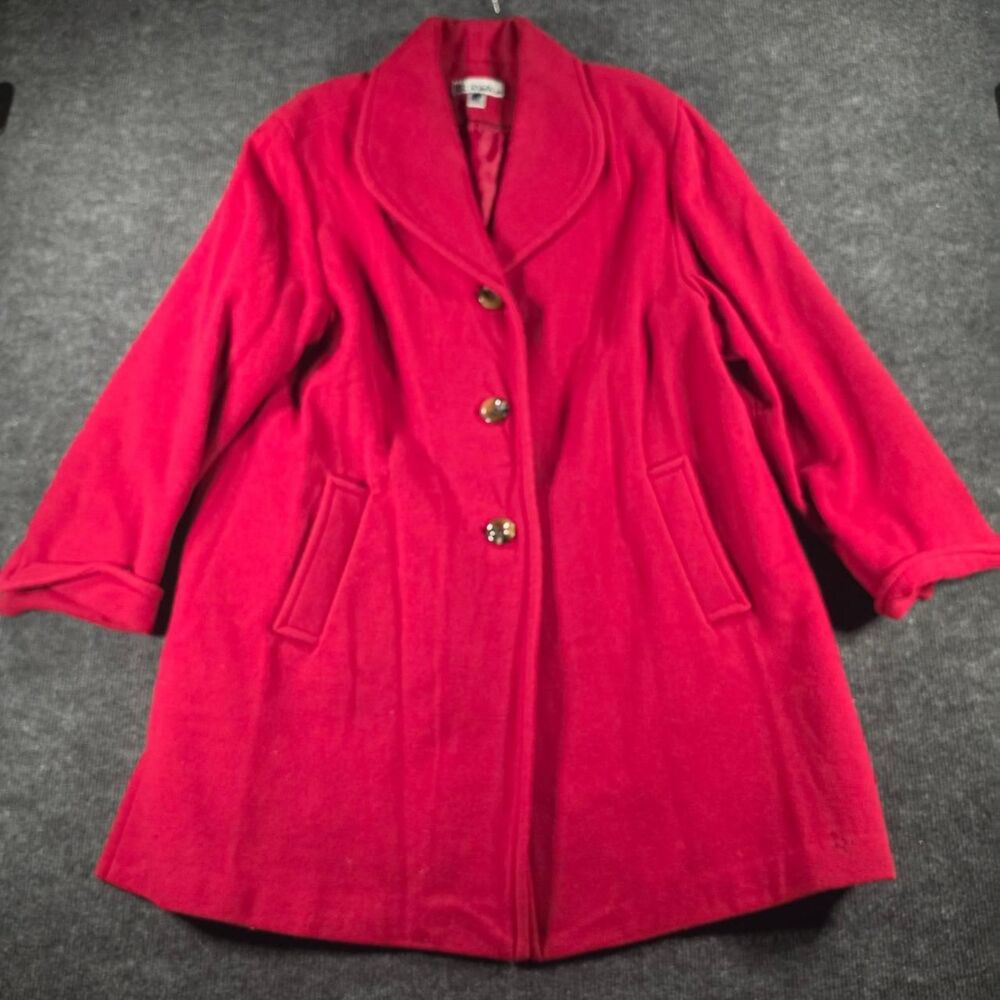 Preston-york Women's Red and Burgundy Coat